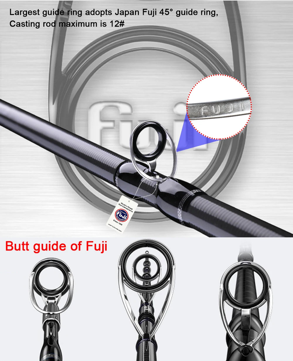 BIUTIFU Spinning Casting Fuji Rods